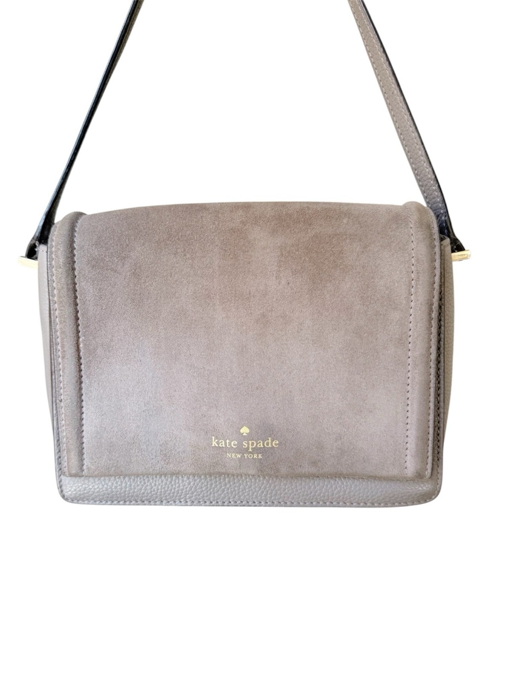 🔥kate spade New York Taupe Suede Crossbody Bag